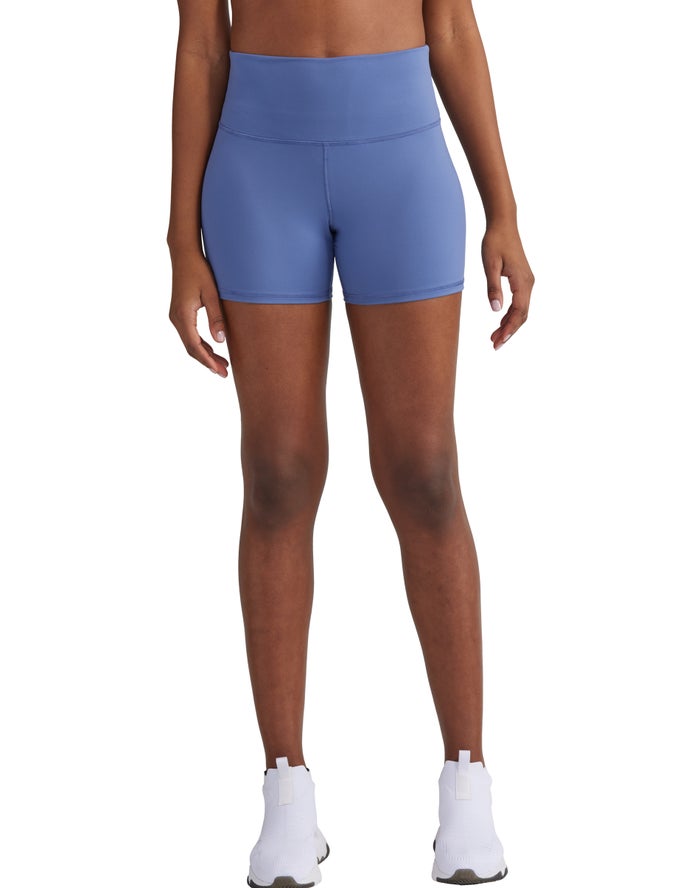 Champion Womens Shorts NZ - Sport Soft Touch Boy 4 Blue ( 8791-PINAL )